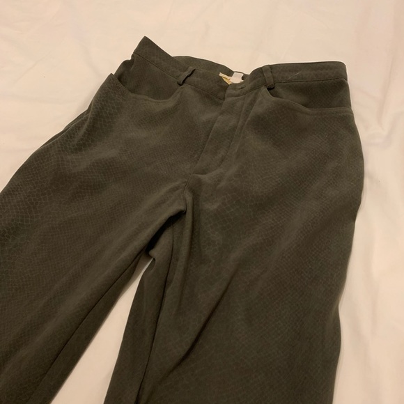 Cache Army Green High Wasted Snakeskin Pants - Picture 6 of 7